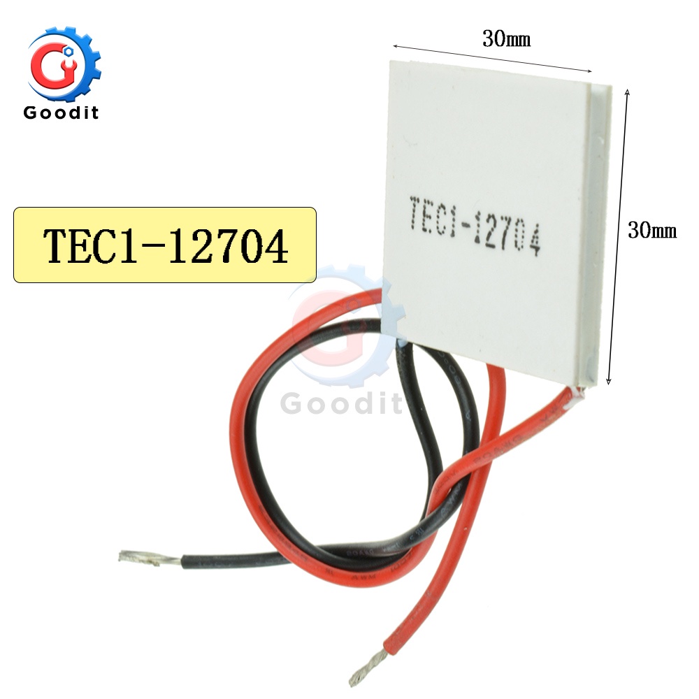 TEC1-12704 Thermoelectric Cooler Peltier DC 15.5V Power 36W 80 Celsius TEC1 12704 Heatsink Cells Pel