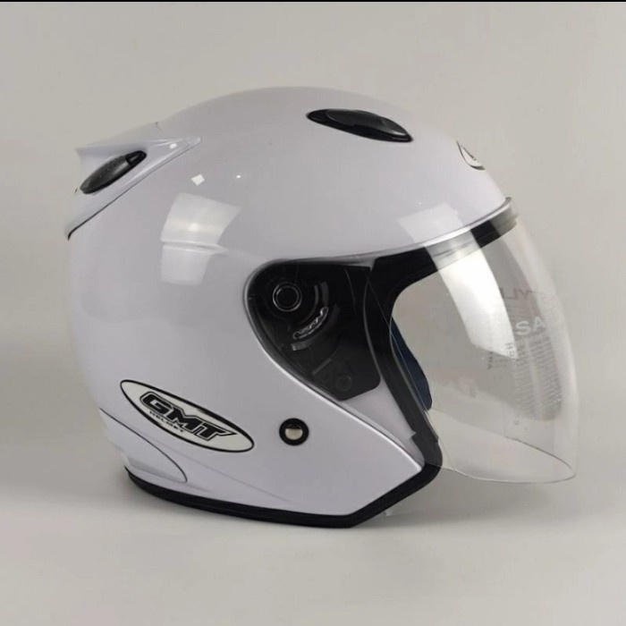 Executive HELM HALF FACE GMT/HELM DOUBLE VISOR/HELM MOTOR SNI/HELM /PUTIH