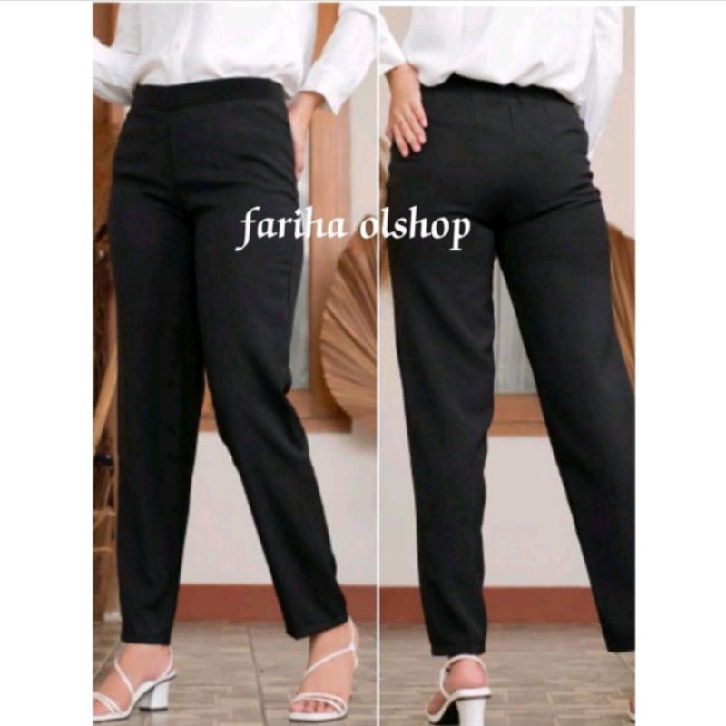 PROMO / Celana Kerja Wanita Slimfit Celana Panjang Wanita Bahan Dasar Kain