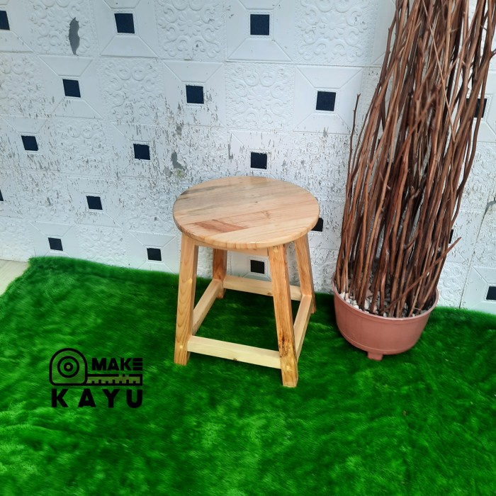 kursi bulat kayu kursi stool kursi