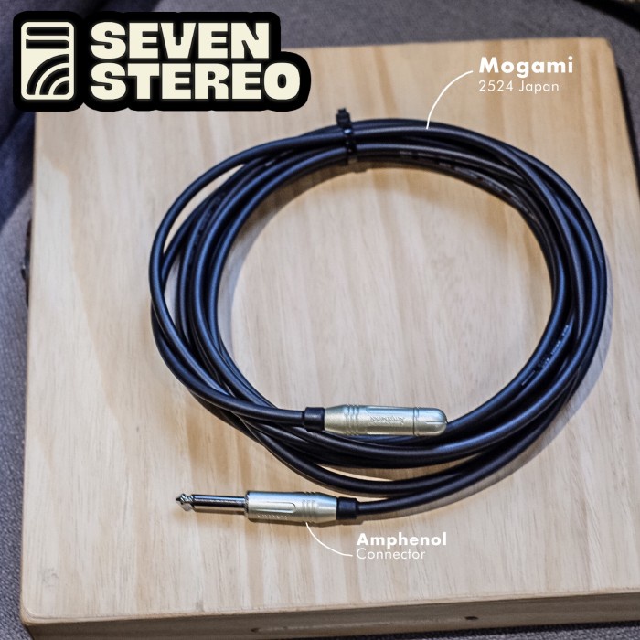 MOGAMI 2524 ORIGINAL JAPAN - AMPHENOL PLUG INTRUMENT CABLE 3 METER