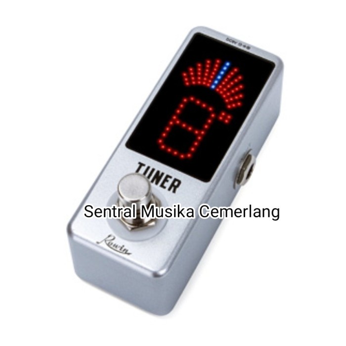 PEDAL EFEK TUNER GITAR DAN BASS ROWIN TUNER LT-910 CHROMATIC TUNER
