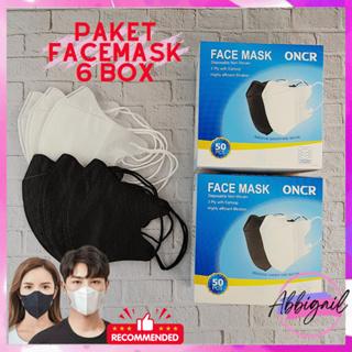 Abbail 6 Box (300 Pcs) Paket Hemat Usaha Bundle Usaha Masker Duckbill Duck Bill Fmask 3Ply 3 Ply