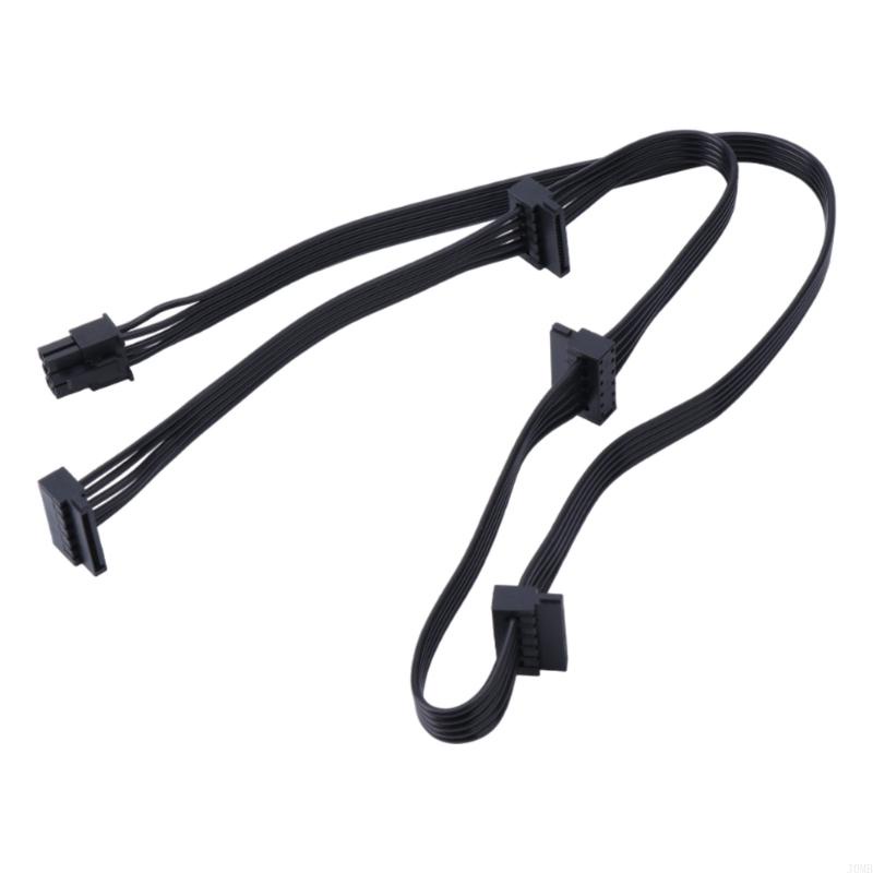 J0MB Power Modular Cable 6pin To Elbow Black Flat Cable PCIE 6P Module Cable for RM550x RM650x RM750