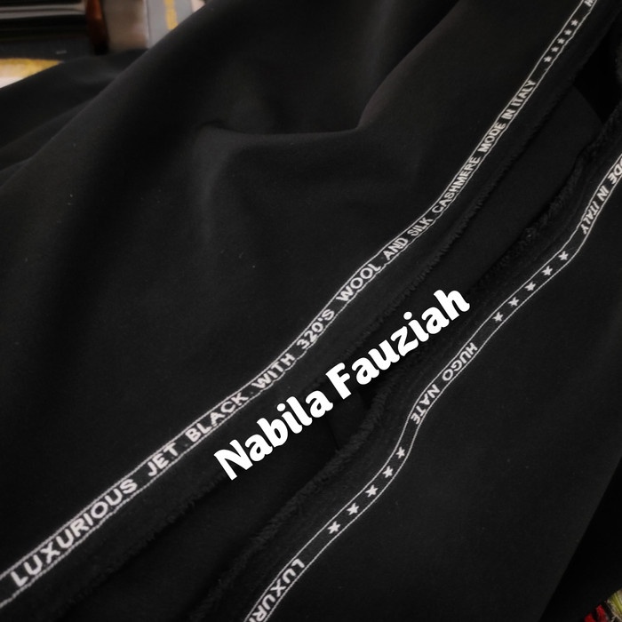 Kain Jet Black Import _ Bahan Celana/Jas _ Kain Bahan Jet Black