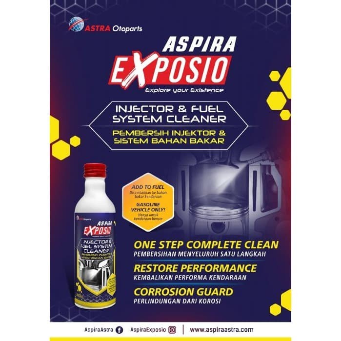 ASPIRA EXPOSIO INJECTOR & FUEL SYSTEM CLEANER (180ml) for Mobil Bensin