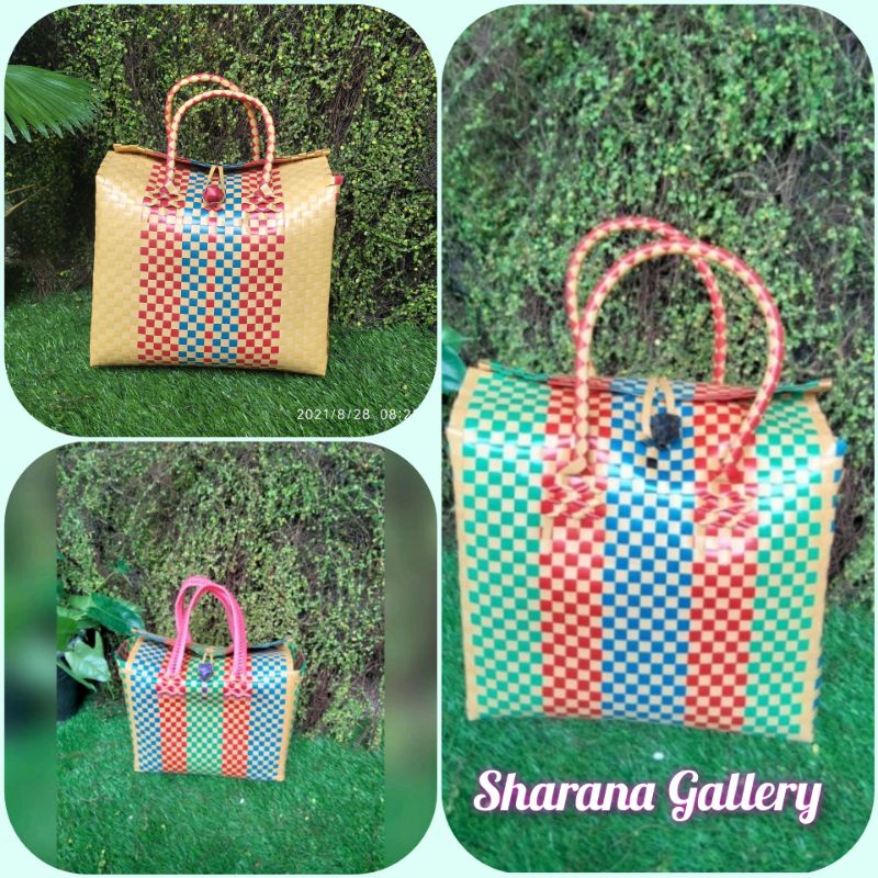 tas anyaman plastik model tutup.. -KwalitasGan