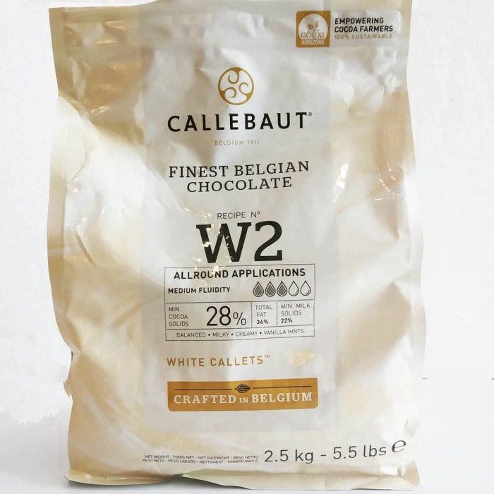 

BARANG TERLARIS callebaut w2 white chocolate callets