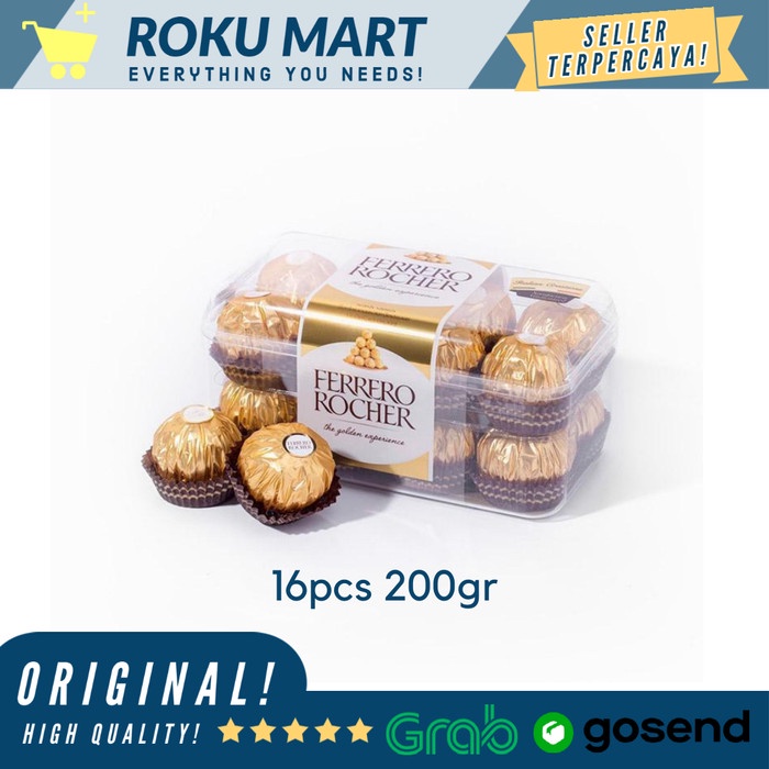 

BARANG TERLARIS Ferrero Rocher 16 200g / Coklat Ferrero Rocher 200g T-16 Ferero Rocher