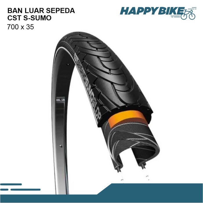 Cst Tire Ban Luar Sepeda Road Bike Gravel Sensamo Sumo 700 X 35 -Gratisongkir
