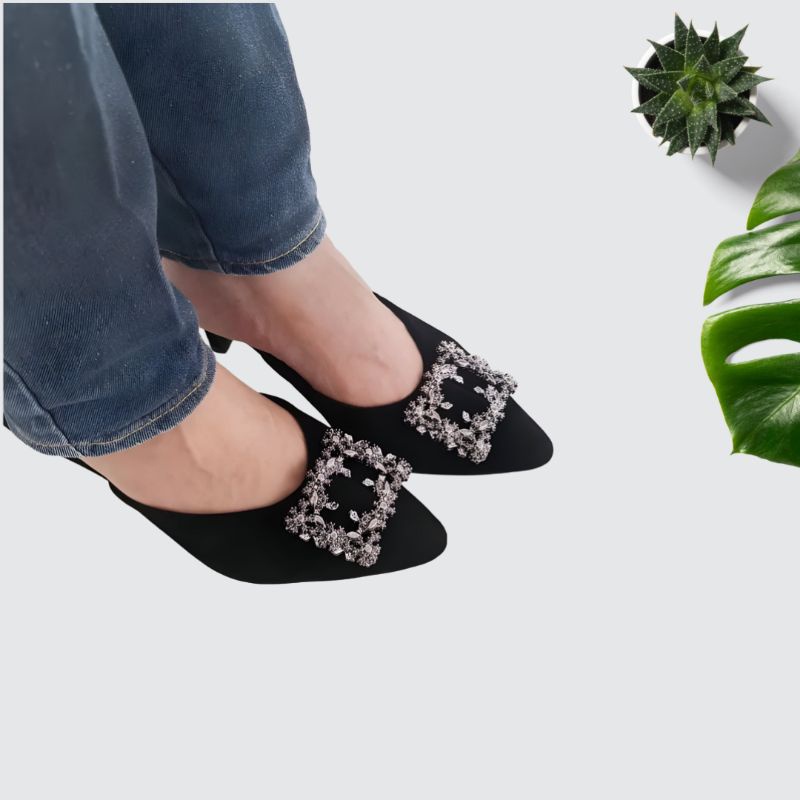 Hils Premium Ibu-Ibu Hills Hak Kaca Tahu Heals Remaja Bridesmaid Seserahan Haihils Kekinian Import S