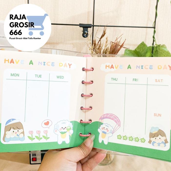 

BARANG TERLARIS Binder lucu 6 ring gambar gadis momo karakter animal hewan cute notebook Paper