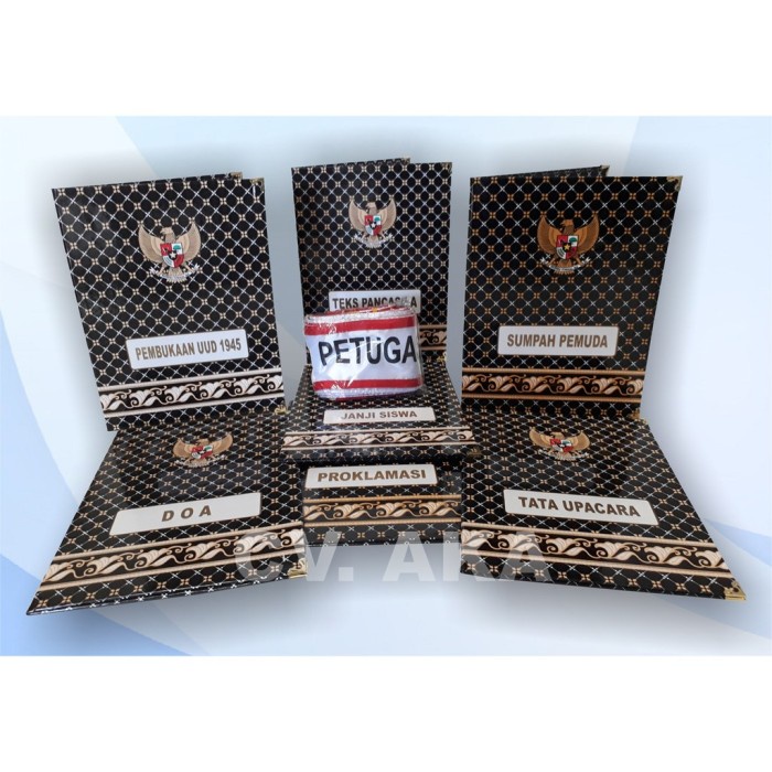 

BARANG TERLARIS Perlengkapan Map Upacara Komplit motif BATIK (Isi 7 Map & 12 Slempang)