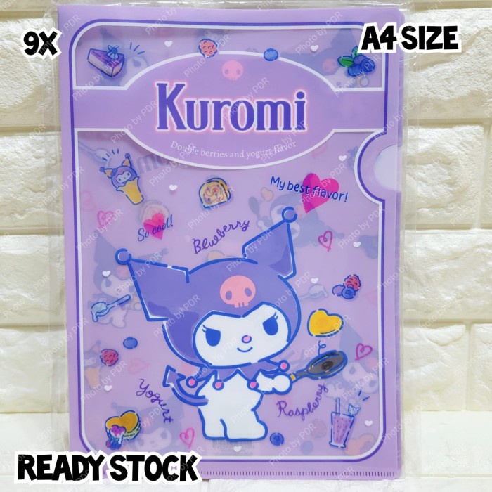 

BARANG TERLARIS Map Folder A4 Sanrio Original Kuromi Sweets Flavor