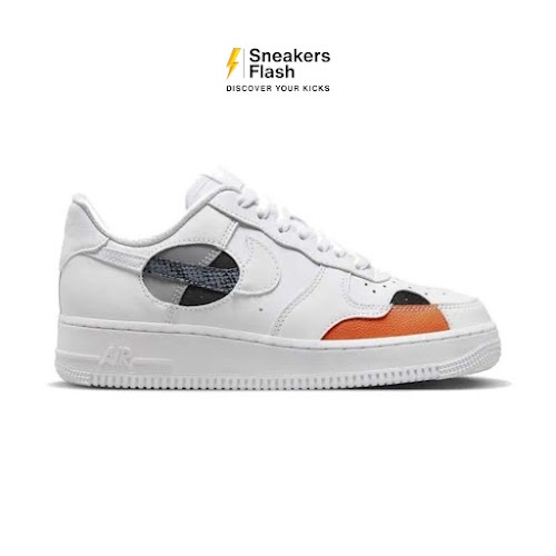 NIKE Air Force 1 Low Cut Out Look White Sepatu Sneakers Wanita - FB1906100 - Size 38.5