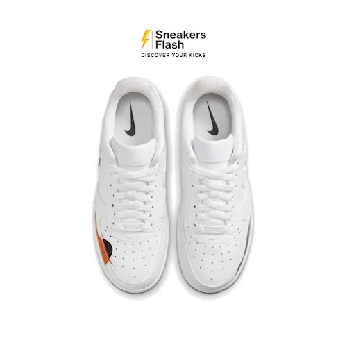 NIKE Air Force 1 Low Cut Out Look White Sepatu Sneakers Wanita - FB1906100 - Size 38.5