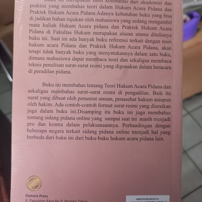 

SALE !!! HUKUM ACARA PIDANA DALAM TEORI DAN PRAKTEK FEBBY MUTIARA NELSON READYY