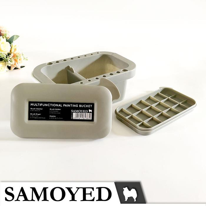 New Bak / Ember Lukis / Tempat Pencuci / Pengering / Gantungan Kuas / Palet Cat / Multifunction