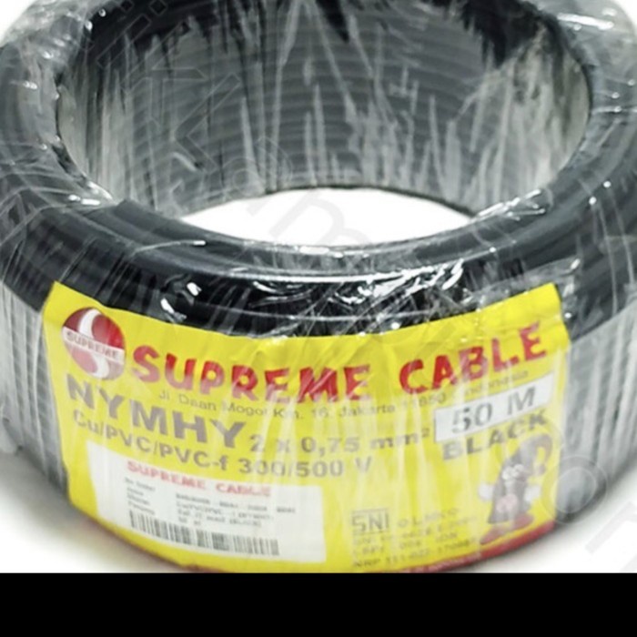 Kabel serabut nyyhy Supreme 2x0.75 NYYHY hitam dan nymhy putih