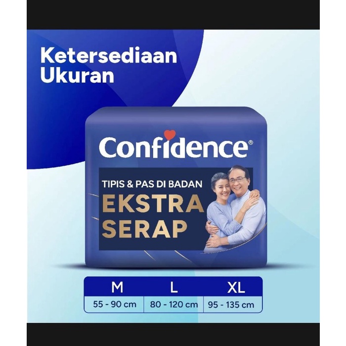 Confidence Popok Celana Dewasa Extra Serap (M 20, L 16, XL 12)