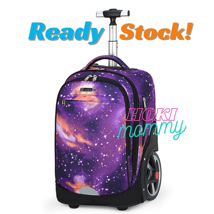 PREMIUM Tas Trolley Anak SD SMP SMA / Tas Sekolah/ Tas Koper Roda Besar Kokoh
