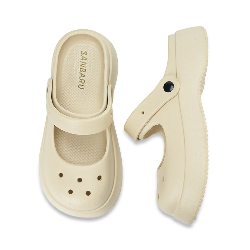 DISKON SANBARU SANDAL WANITA HAK TINGGI KOREA SANDAL JELLY KASUAL SEPATU SELOP