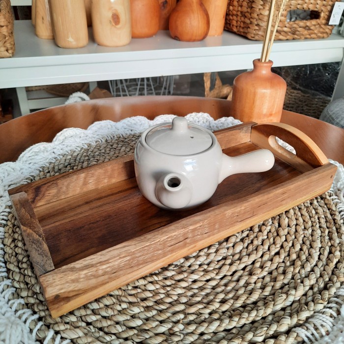 PREMIUM Baki Kayu Jati / Nampan Kayu Jati / Tray Kayu Wooden Tray NJ03