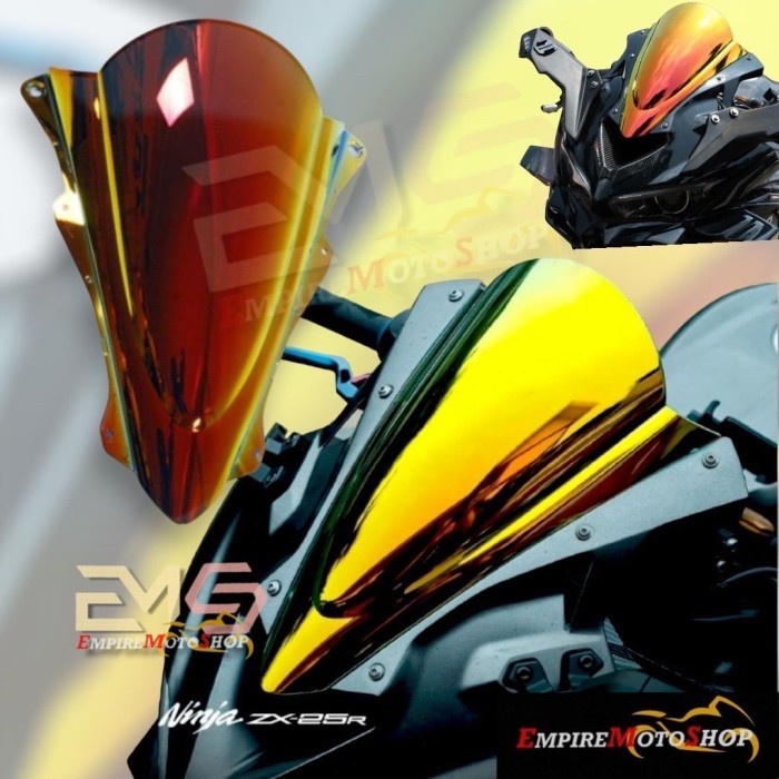 PREMIUM REVV Windshield ZX25R ZX 25 R ZX 25R Windscreen Visor Iridium Red