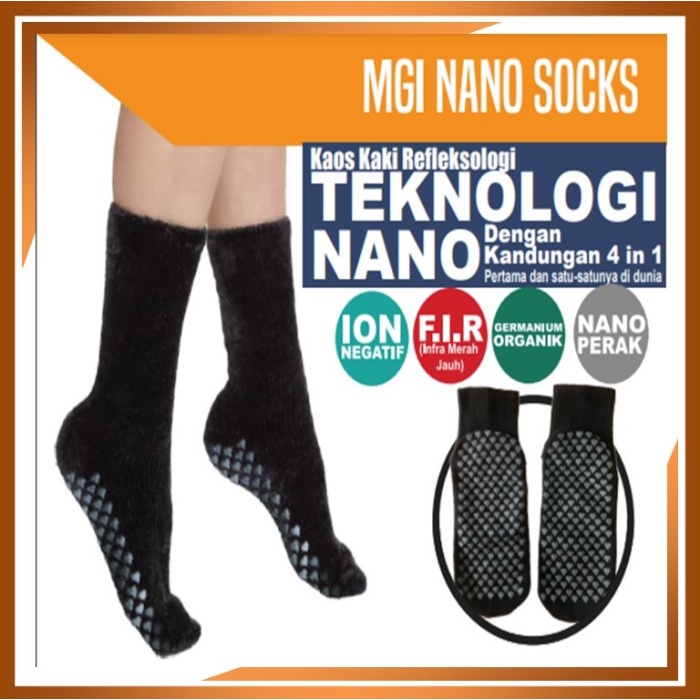 PREMIUM Kaos Kaki Kesehatan Mgi Nano Socks Dengan Kandungan 4 in 1 Sekaligus