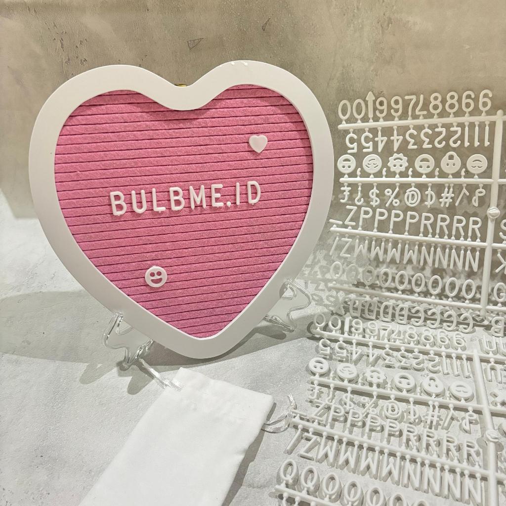 

PROMO / [Heart/Rainbow] Felt letter board papan nama bayi huruf babyborn
