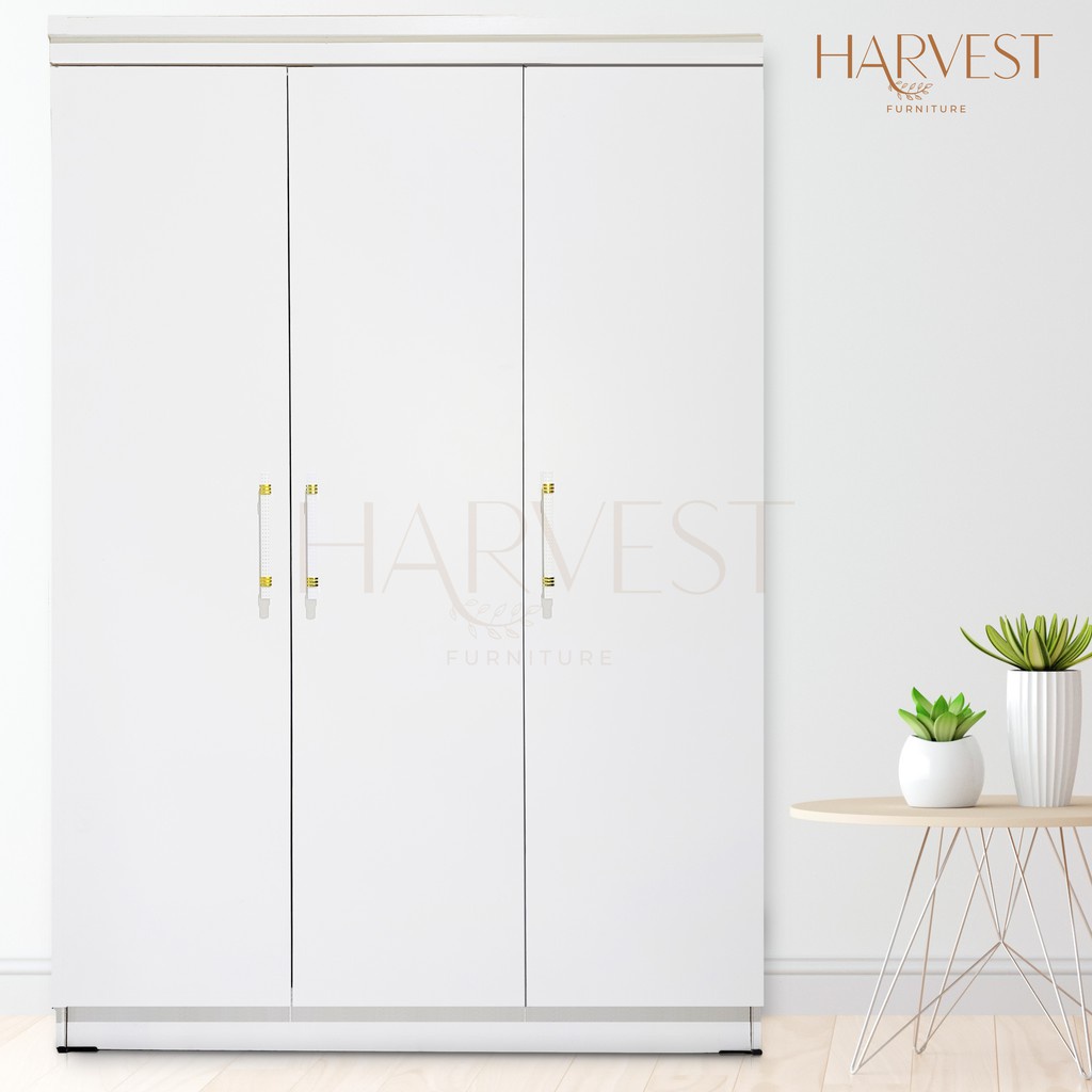 Lemari Baju Pakaian 3 Pintu GAMIS Kaca Didalam Aesthetic Estetik AY0