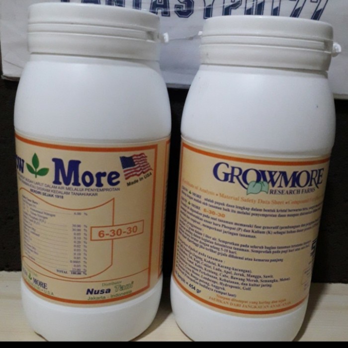 PUPUK KHUSUS BERBUAH DAN BERBUNGA, GROWMORE 6 30 30, ASLI ORIGINAL P