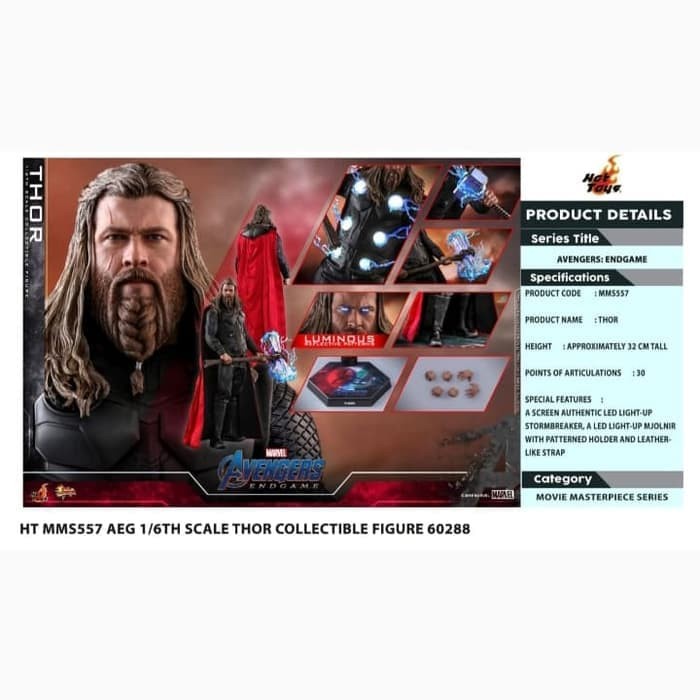 Hot Toys Thor End Game / Fat Thor End Game MMS557
