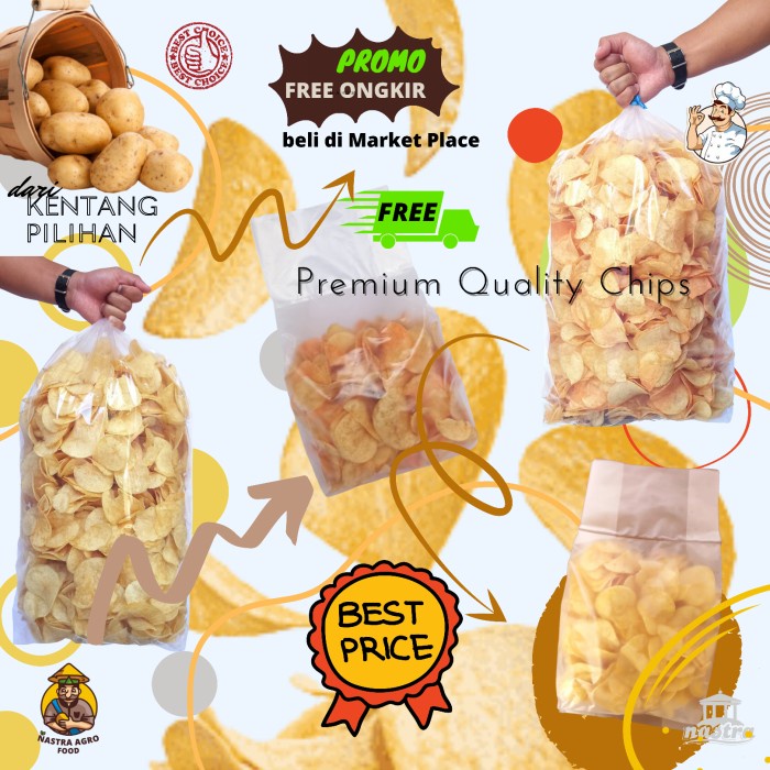 

Pangan Lokal Keripik Kentang Nastra Garut Original 1kg