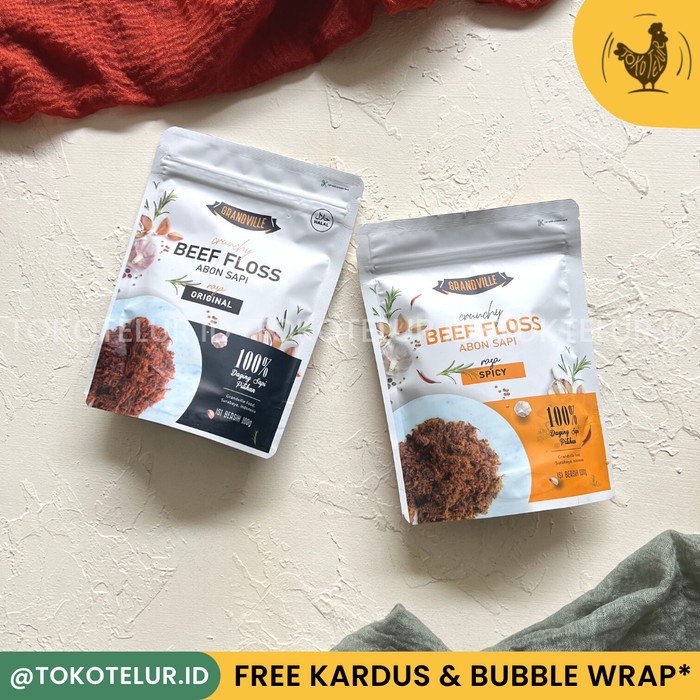 

Grandville - Abon Sapi Ayam ASLI Crunchy Makanan SNACK MPASI