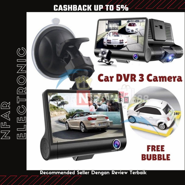 Terbagus Kamera Mobil Depan Belakang Dvr 1080P Dashcam Camera Car Dvr Full Hd
