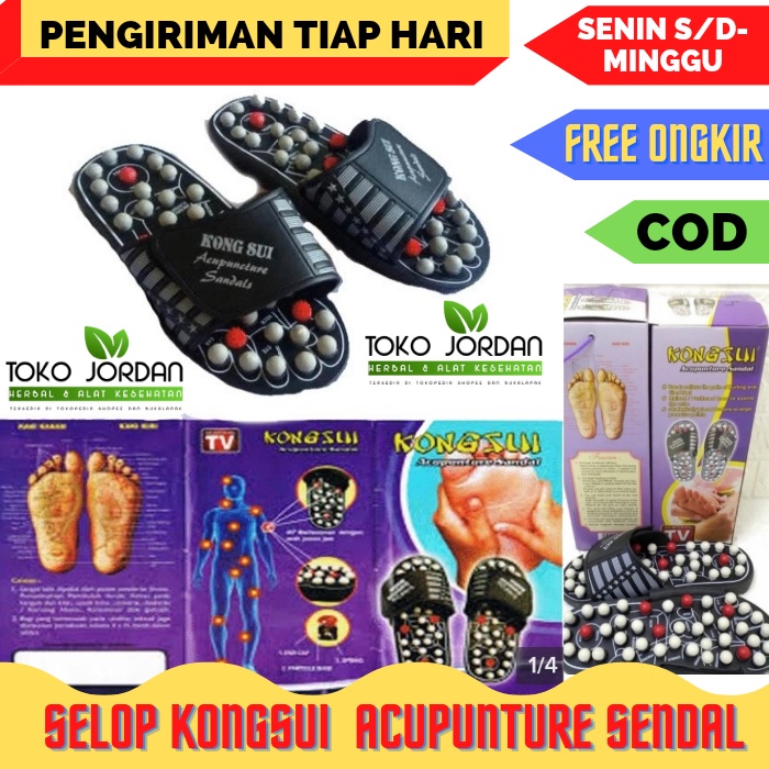 SENDAL TERAPI REFLEKSI KONGSUI ACUPUNTURE SANDAL KONGSUI SANDAL KESEHATAN sendal refleksi selop