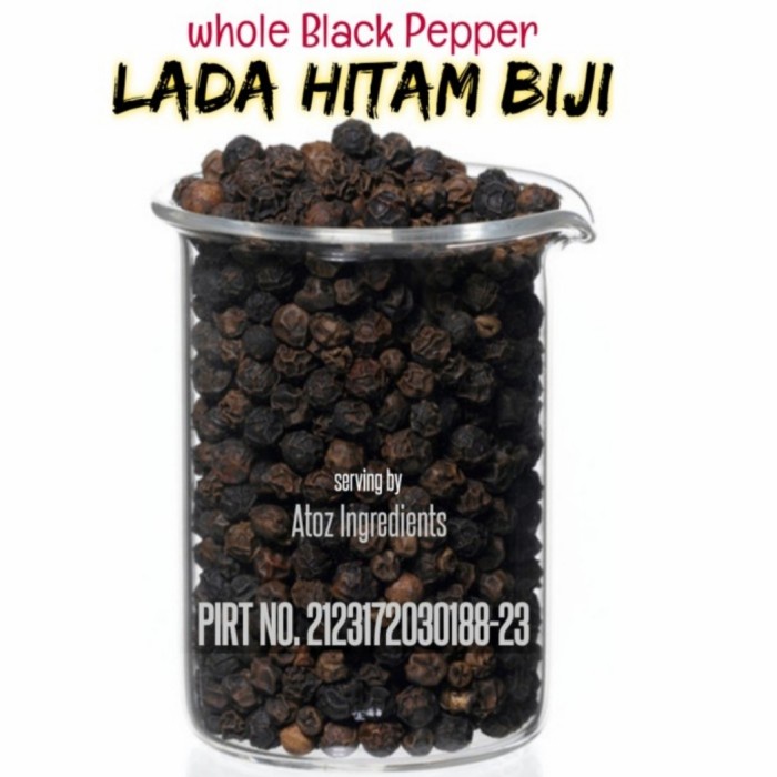 

Sale Terbatas Lada Hitam Utuh Bersih Berisi 1 Kg / Black Pepper Whole Higienis 1 Kg Aman