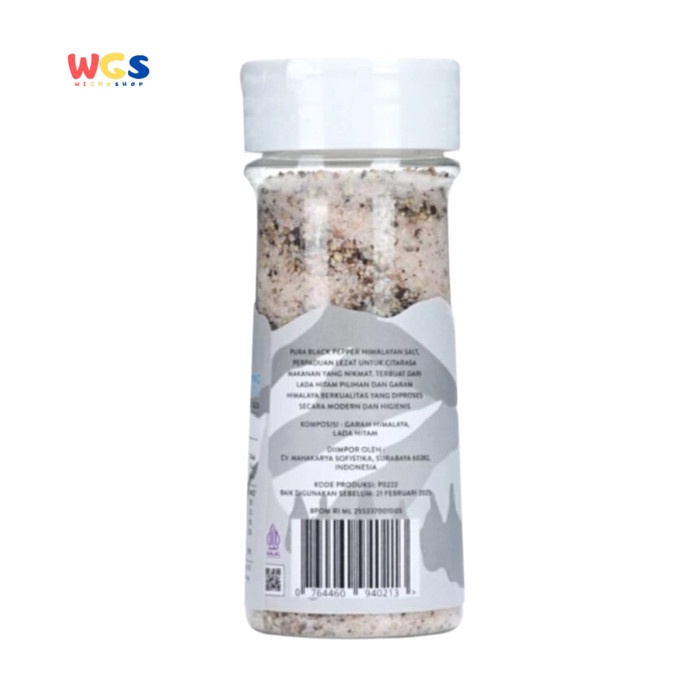 

Promo Terbatas Pura Blackpepper Himalayan Salt 125G - Garam Himalayan Dgn Lada Hitam Aman