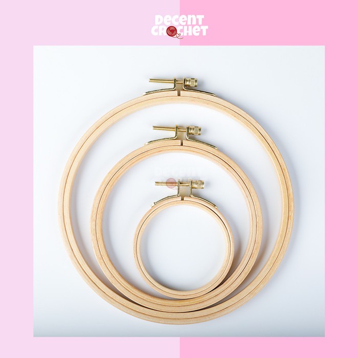 MNTB" PEMIDANGAN KAYU RING SULAM HOOP KAYU BAMBU EMBROIDERY HOOP MIDANGAN