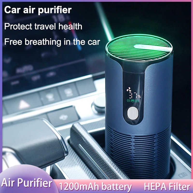 Xiaomi Youpin Car Air Purifier Room Deodorizer Negative Ion Remover Smoke Hepa Filter Portable Air