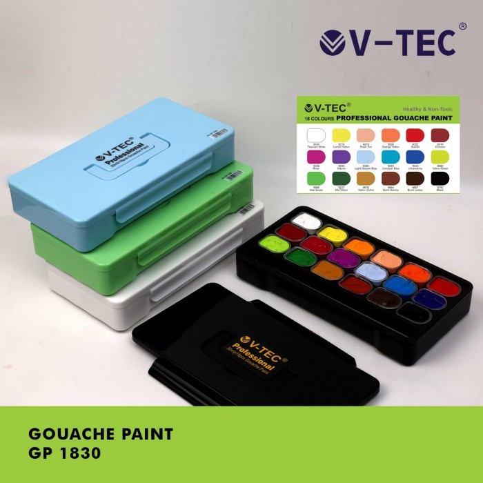 

TERLARIS V-TEC Gouache Paint Set 30ml - 24 Warna / Cat Gouache gouache