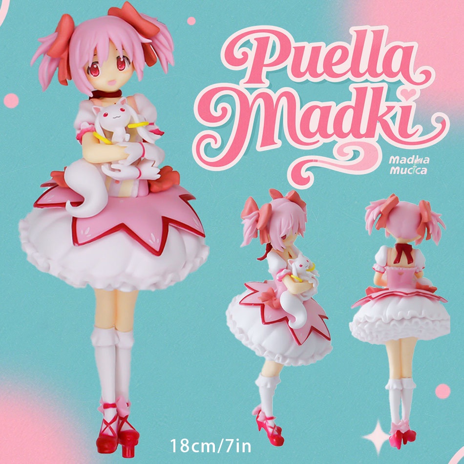 17cm Puella Magi Madoka Magica Aniem Figure Kaname Madoka Action Figure Magic Girl Model Decor