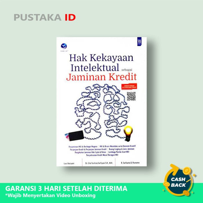 

SALE !!! BUKU HAK KEKAYAAN INTELEKTUAL SEBAGAI JAMINAN KREDIT READYY