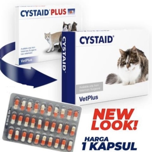 VETPLUS CYSTAID PLUS-OBAT SUPLEMENT FLUTD FUS KUCING-OBAT FUS KUCING