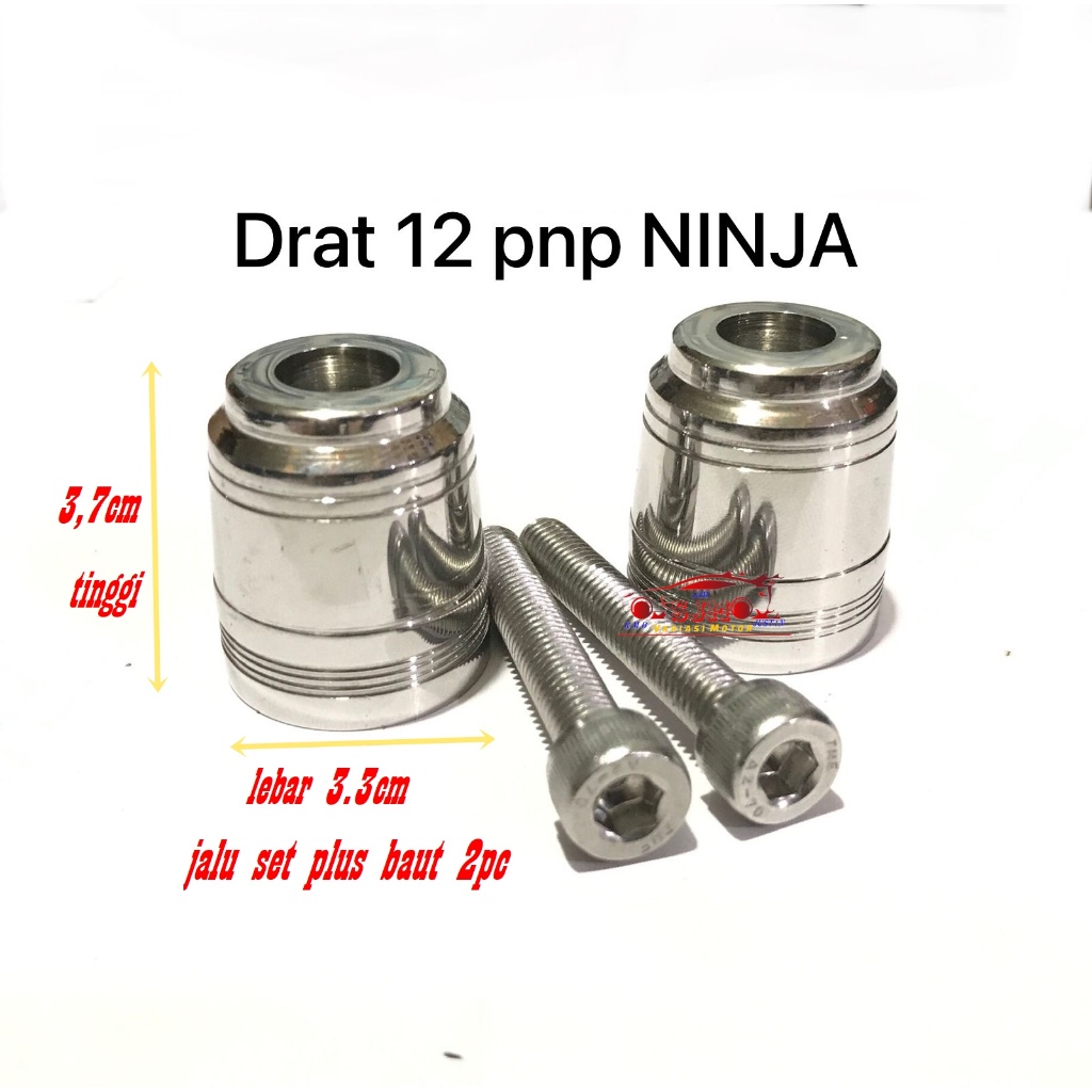Jalu stang ninja r ninja rr ninja 250 ninja 250 karbu drat 12 stenlis bandul stang stenlis KAWASAKI