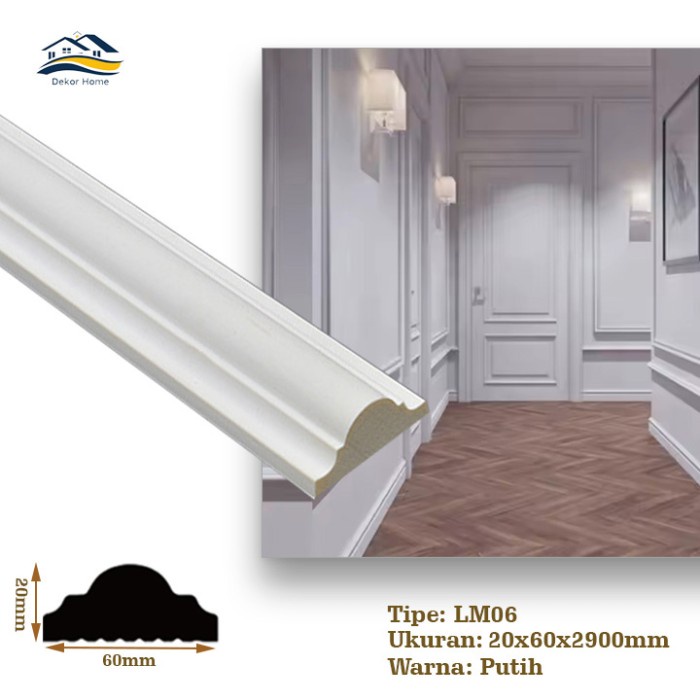 EKSLUSIF List Wall Moulding PVC Ukiran Dinding 3 Meter Dekorasi Interior Rumah