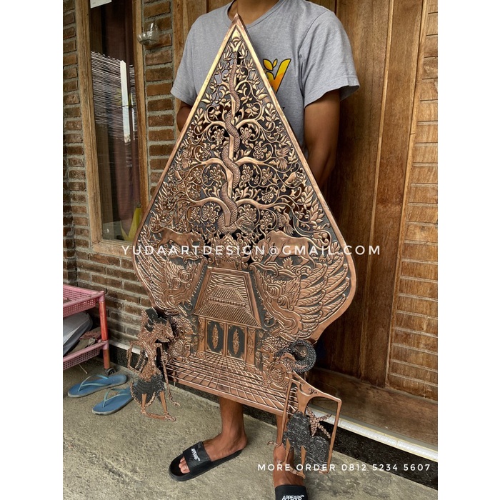 LIMITED EDITION hiasan dinding gunungan wayang dekorasi bahan tembaga