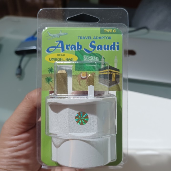 Colokan Konverter Kaki 3 untuk Umroh & Haji di Hotel Arab