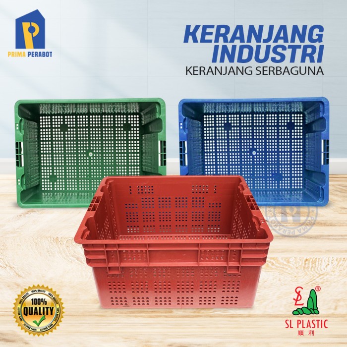 Keranjang Industri Lubang Container Industri Krat Plastik
